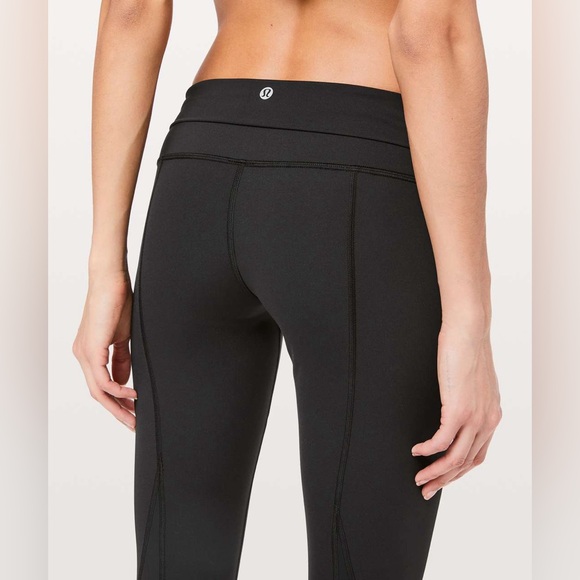 Lululemon Wunder Under Crop II Roll Down Scallop Full-On Luxtreme 24" Black - Picture 4 of 9